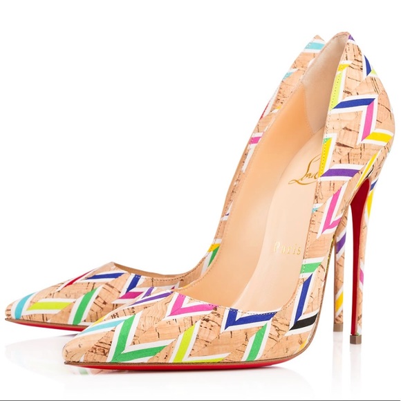 Christian Louboutin Shoes - 💯Authentic Cork Chevron So Kate